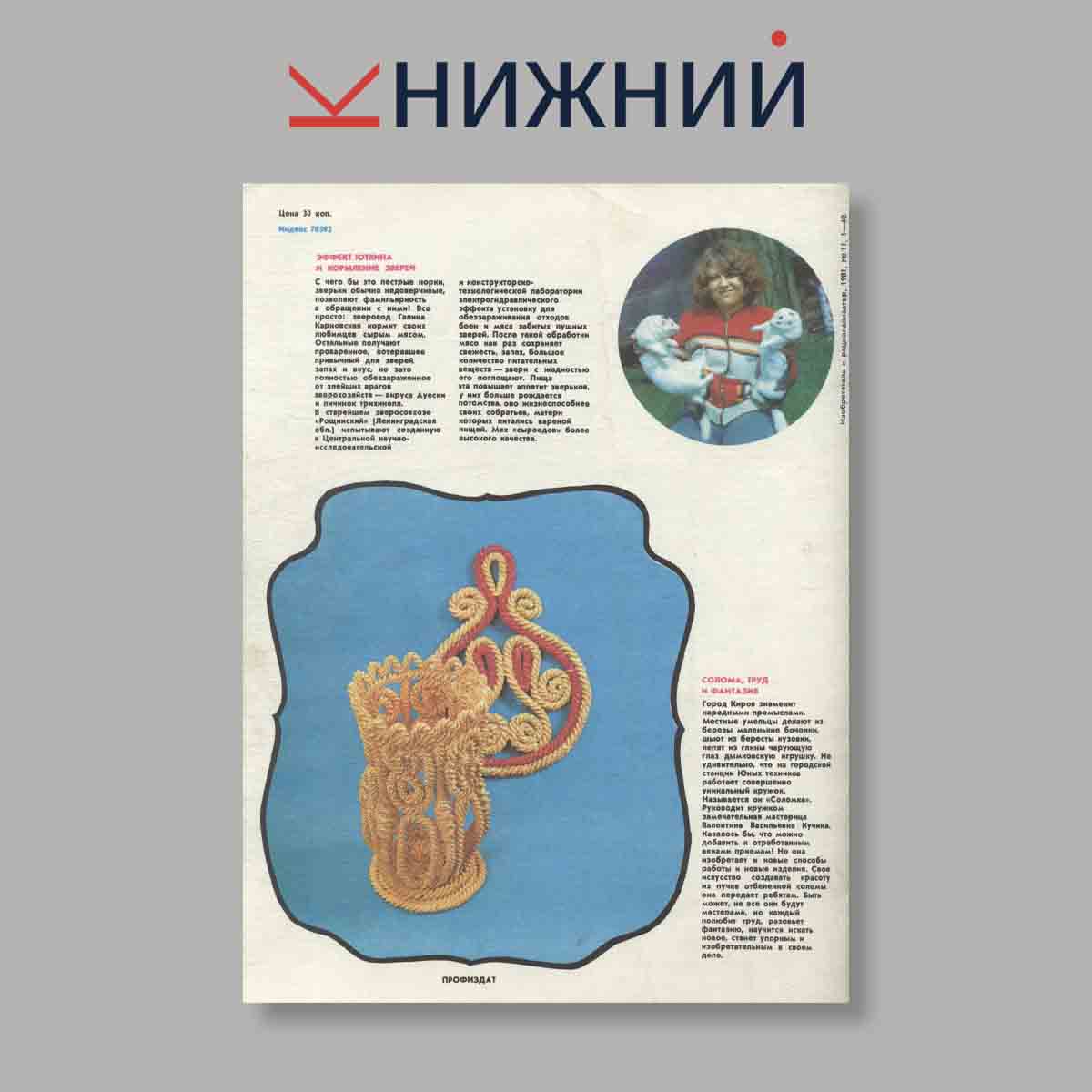 Журнал Изобретатель и рационализатор. Выпуск № 11, 1981