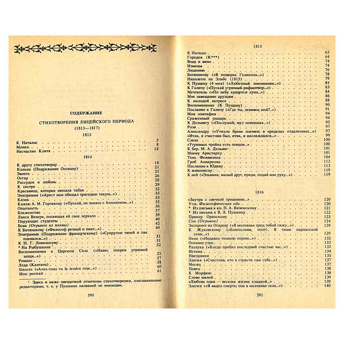 А. С. Пушкин. Стихотворения