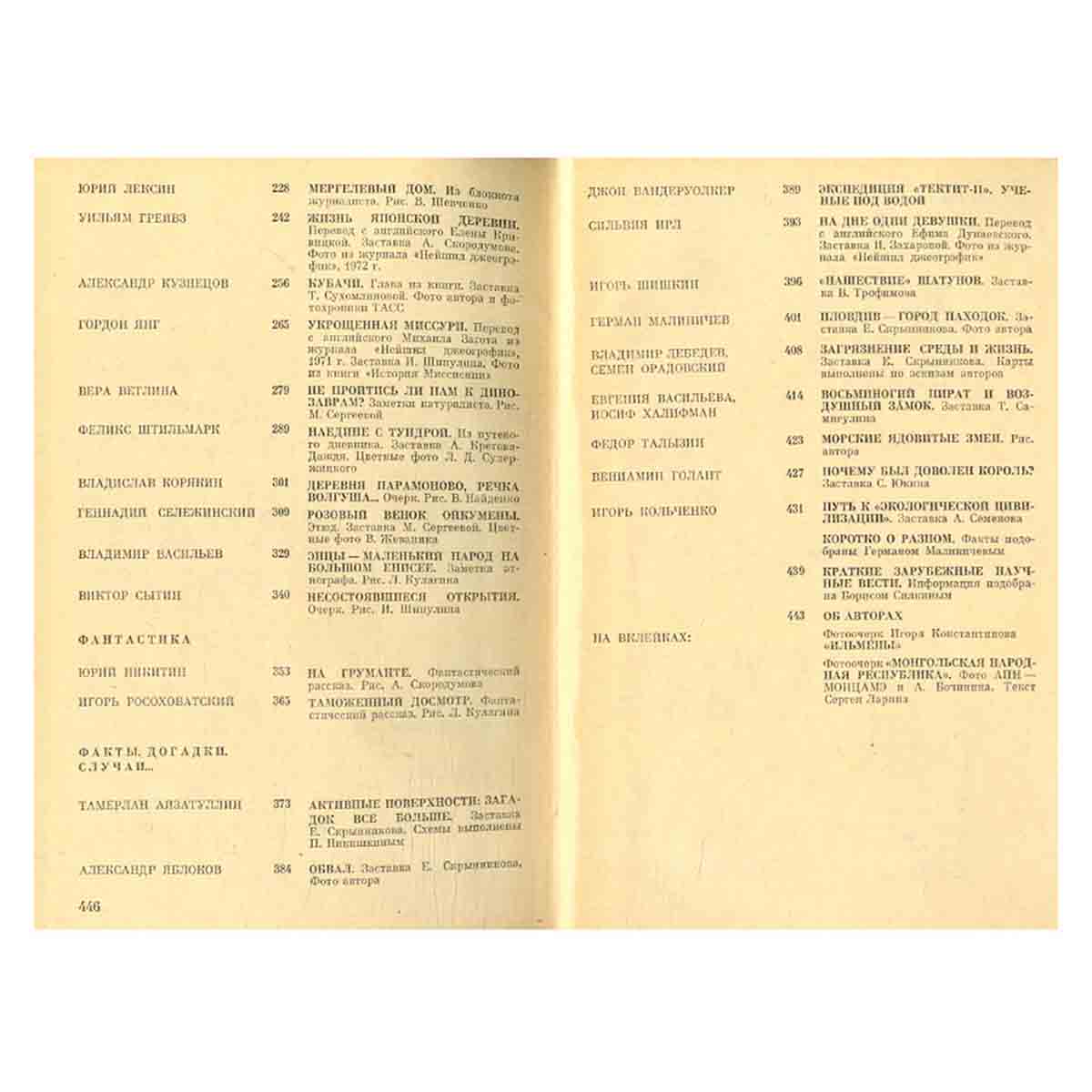 На суше и на море. 1976