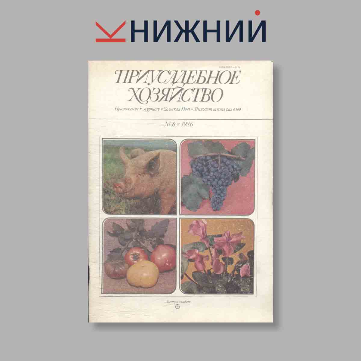 Журнал Приусадебное хозяйство. Выпуск № 6, 1986