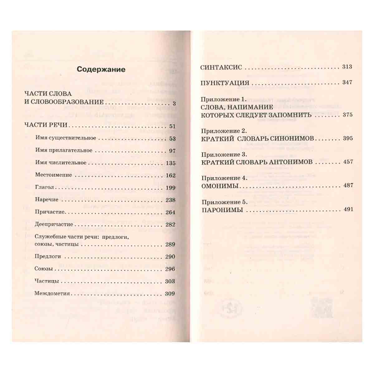 Русский язык. Грамматика. Сборник упражнений с основными правилами