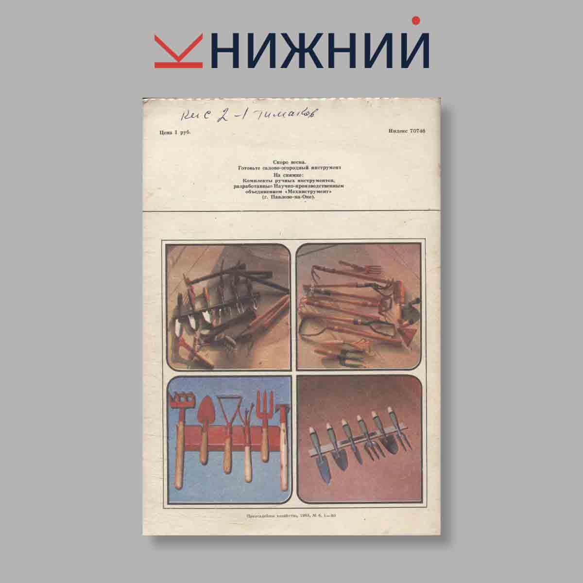 Журнал Приусадебное хозяйство. Выпуск № 6, 1985