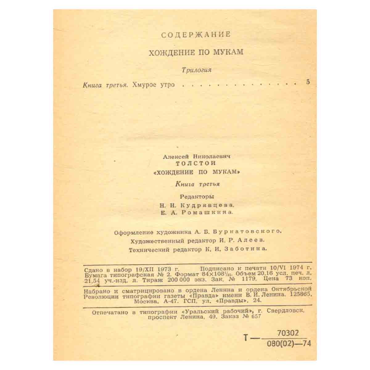Хождение по мукам. Книга 3