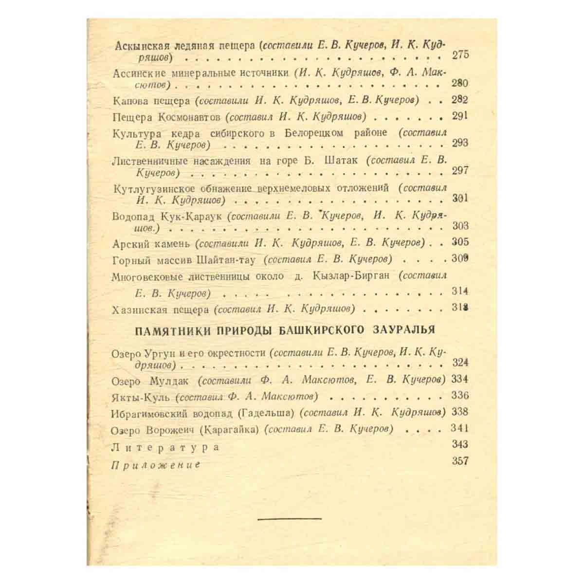 Памятники природы Башкирии