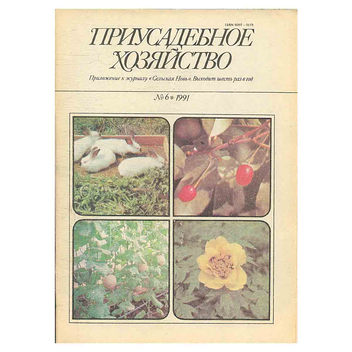 Журнал Приусадебное хозяйство.Выпуск №6. 1991 год