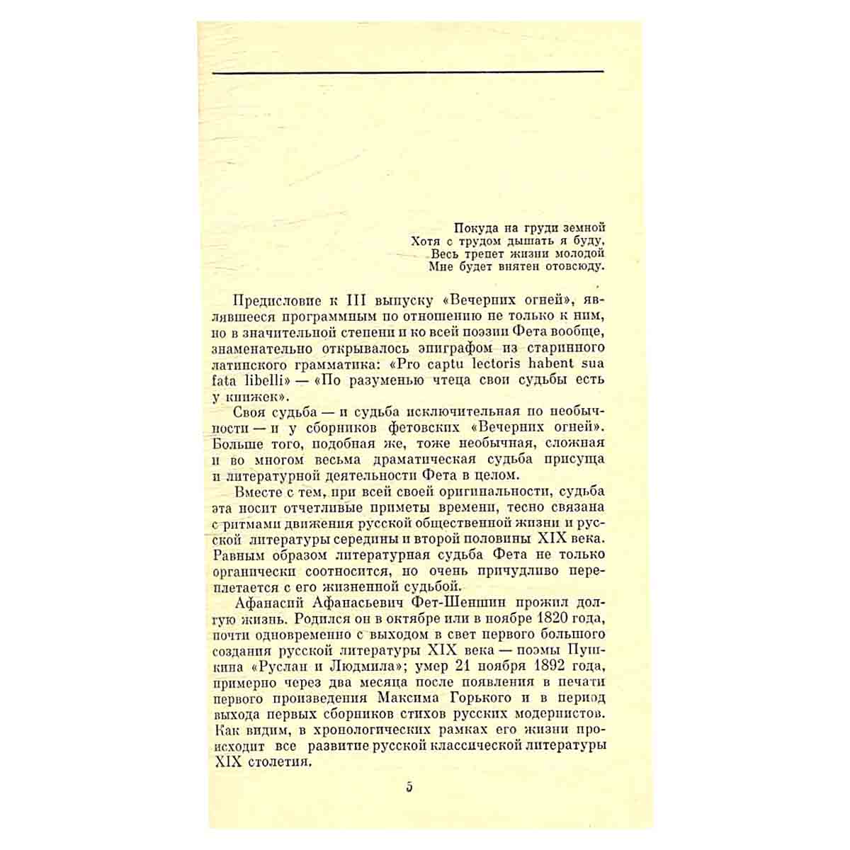 Мир как красота. О Вечерних огнях А. Фета