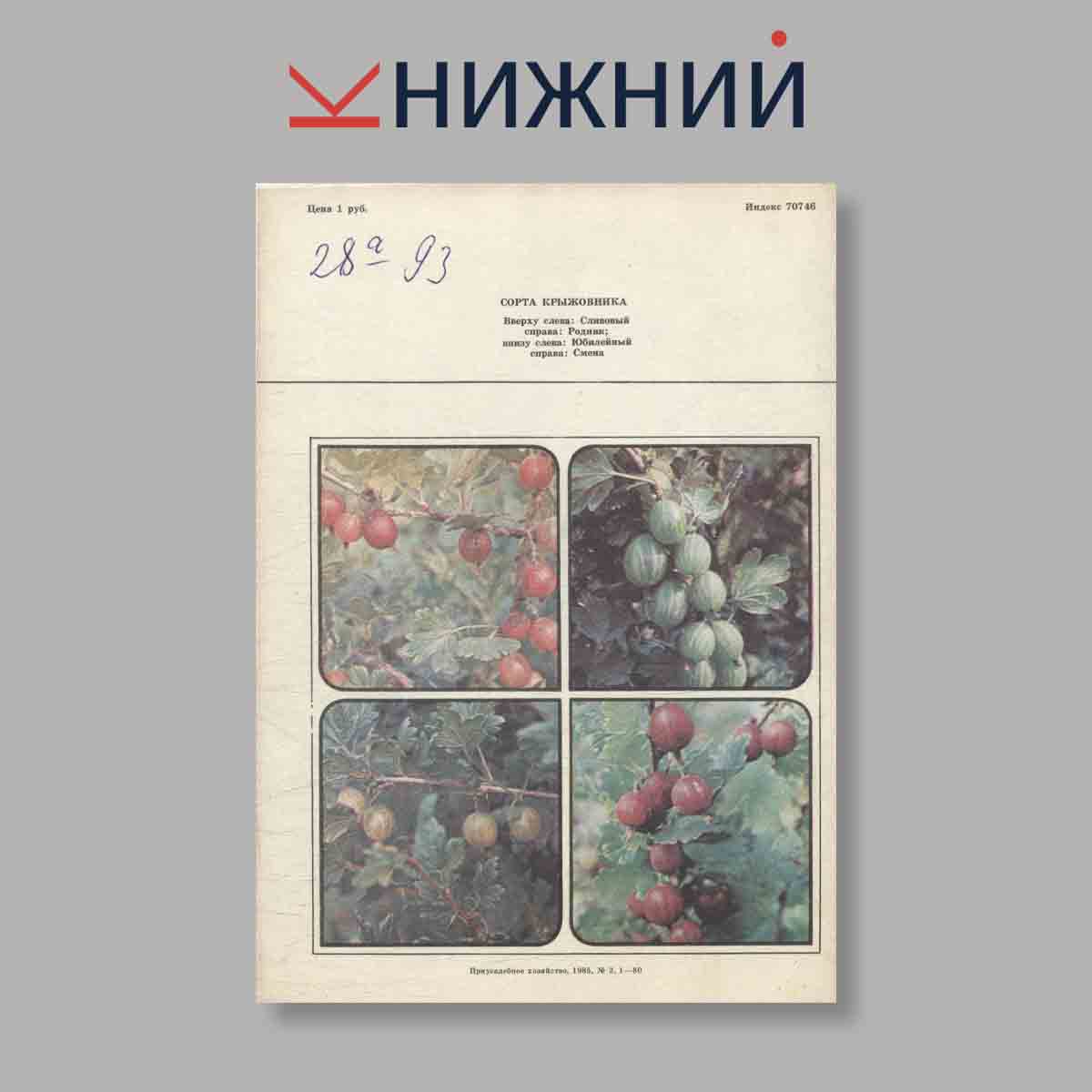 Журнал "Приусадебное хозяйство". Выпуск 2, 1985 год